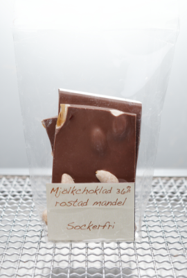 Sockerfri Bräck Mjölkchoklad 36% med mandel